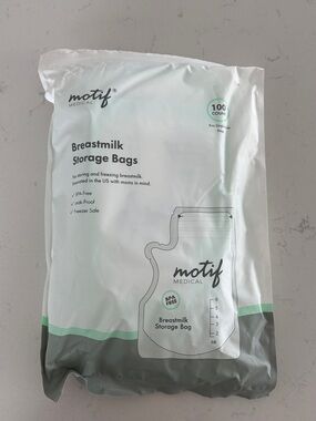 motif Medical Breastmilk Storage Bags - White & Sage